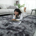 SMTE - 200 x 150 Grey Fluffy Carpet - Shaggy & Foldable Rug