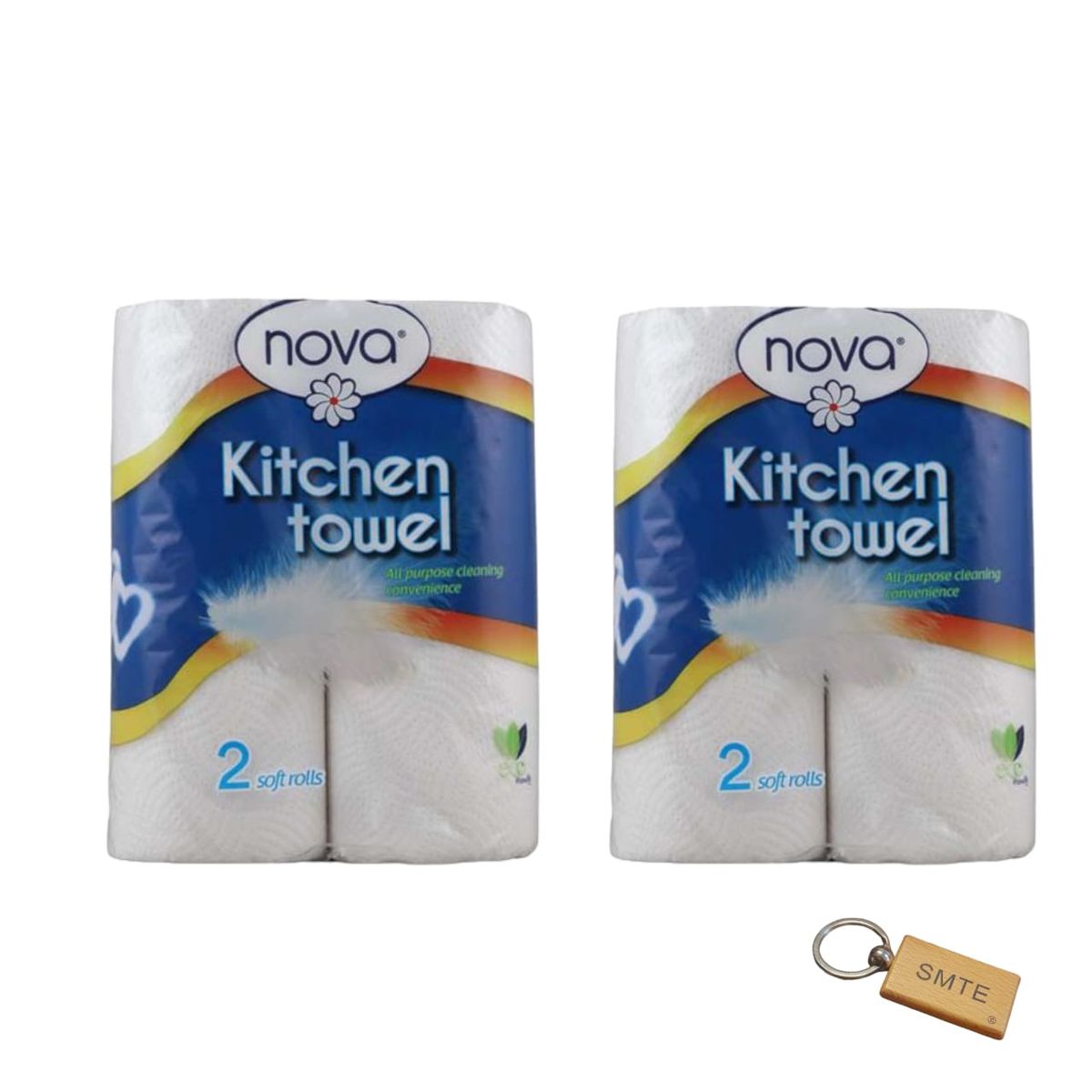 SMTE - Quality Paper TowelKitchen Towel4Rolls 50Sheets with  Keychain
