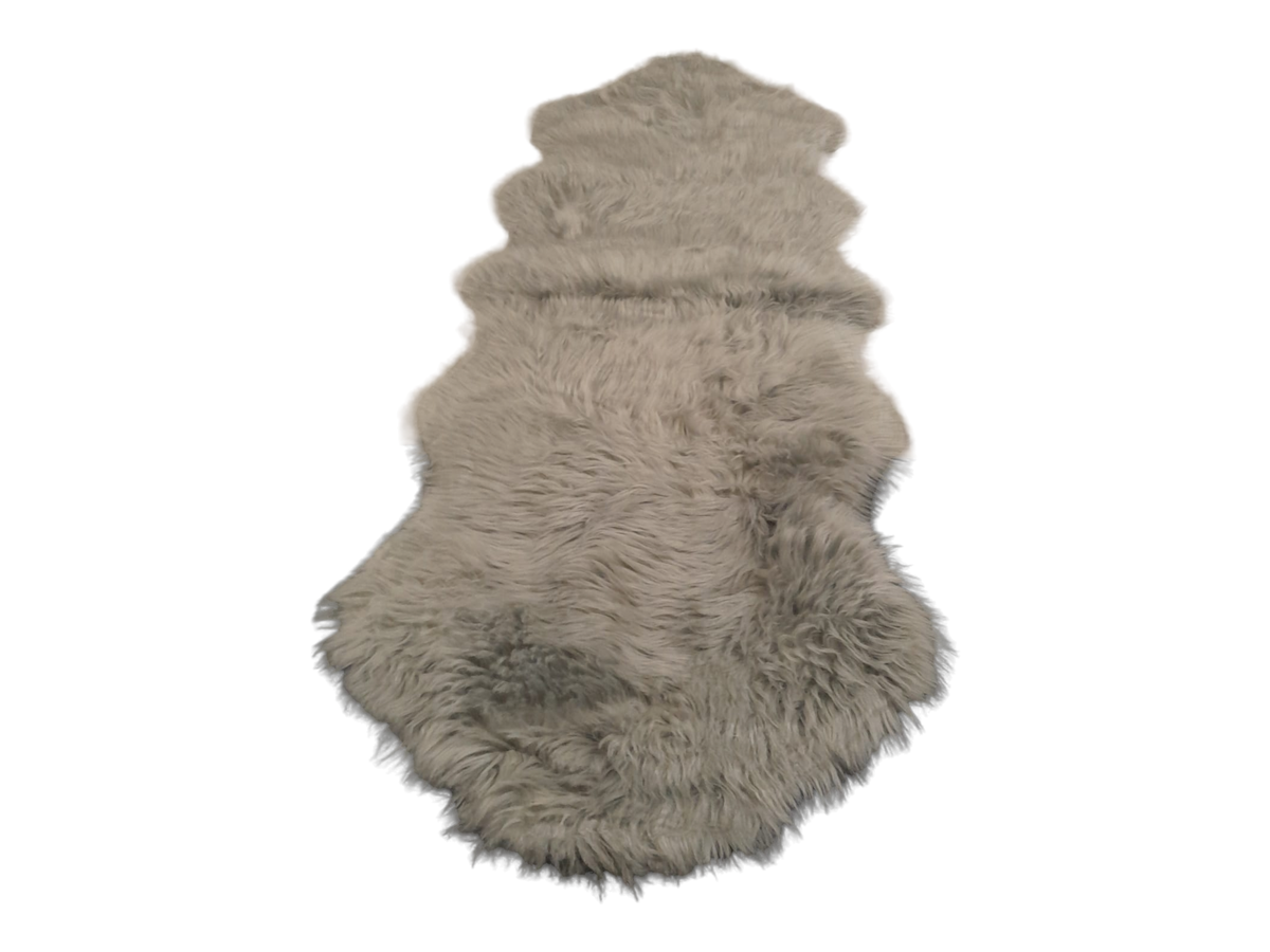 SMTE - Faux Fur Rug - 60cm x 1.8 m - Grey