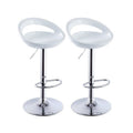 SMTE - Set Of 2 Modern Stylish Kitchen Breakfast Bar Stools - White