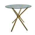 SMTE - 80cm Classy Round Glass Top Coffee Table