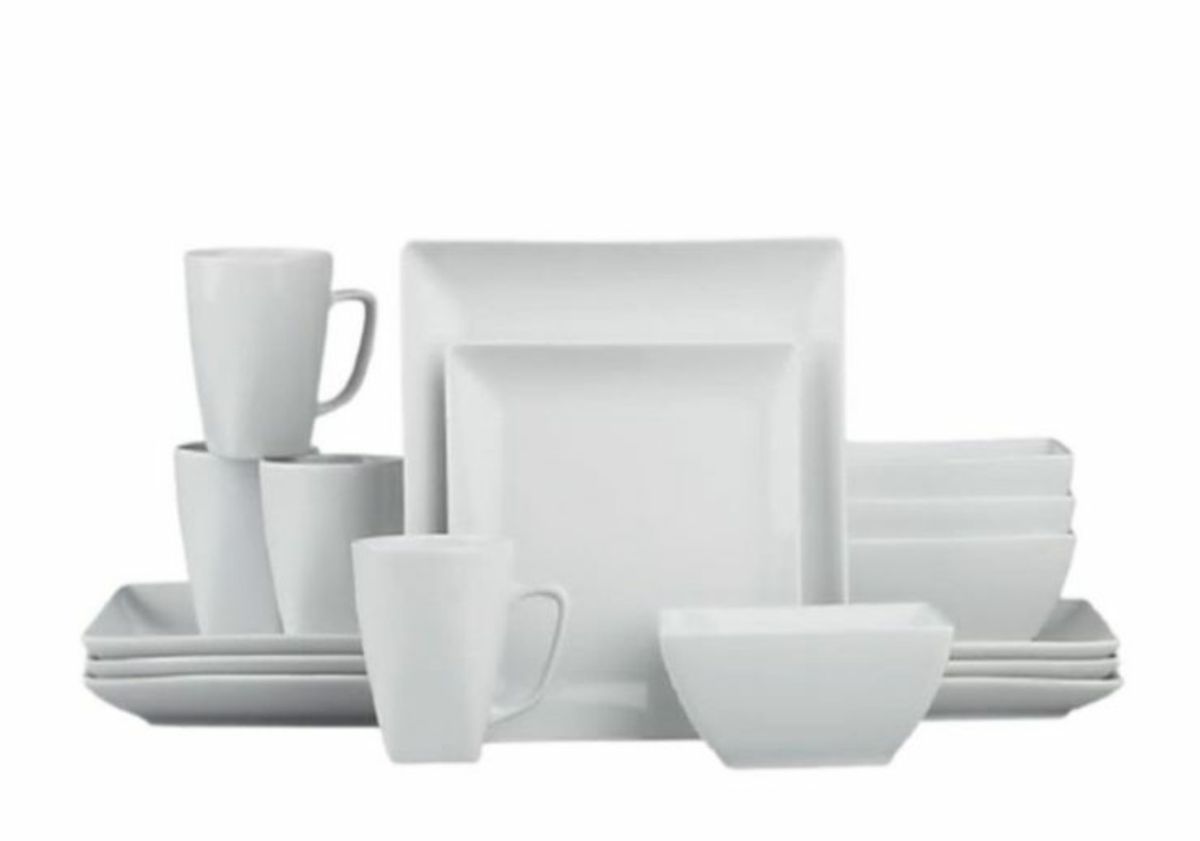 SMTE - Dream World 16 Piece Four Corner Shaped Dinner Set
