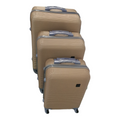 SMTE - Acesa - Quality 3 Piece Hard Outer Shell Travel Luggage Suitcase Set-Beige
