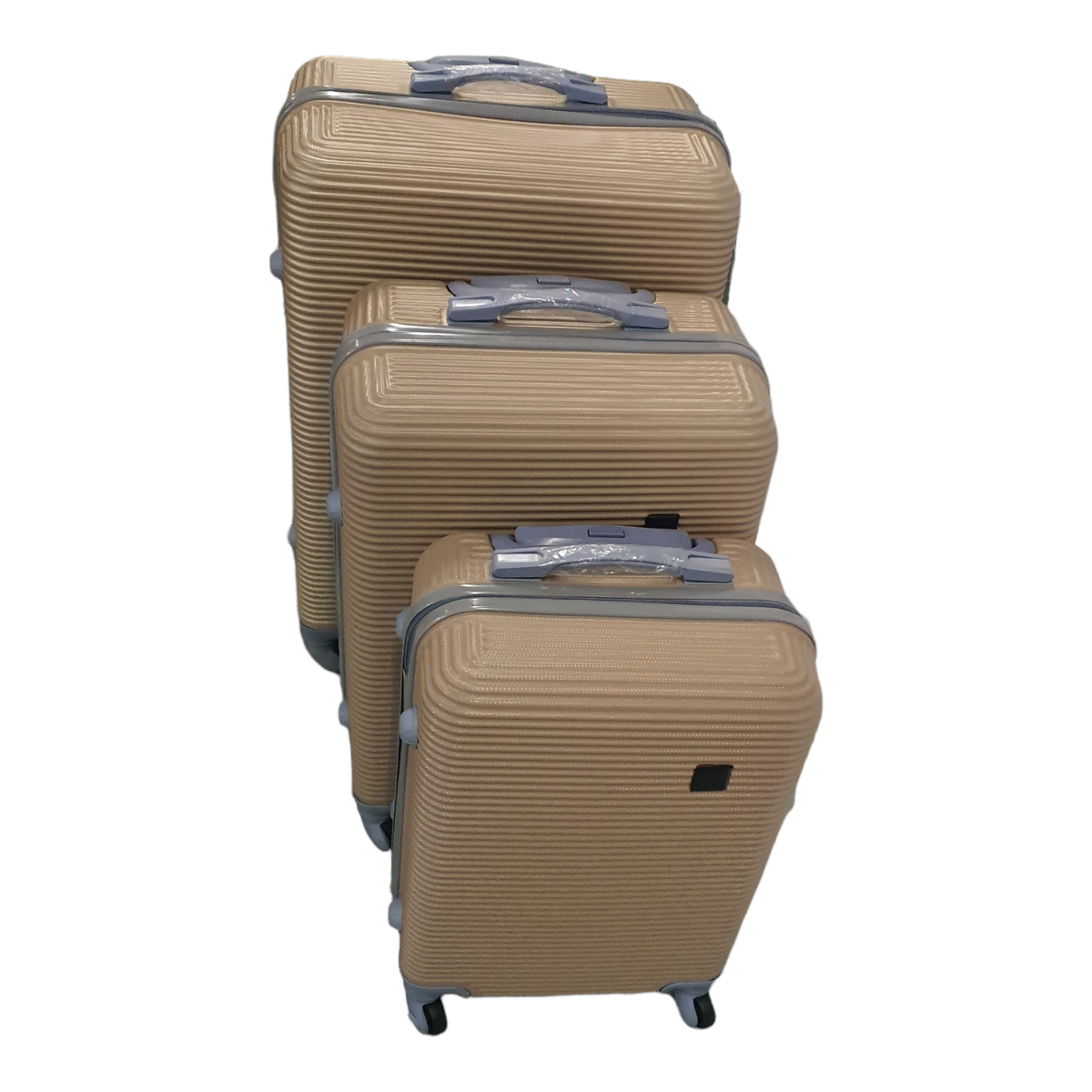 SMTE - Acesa - Quality 3 Piece Hard Outer Shell Travel Luggage Suitcase Set-Beige