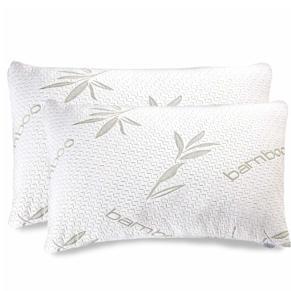 SMTE - Bamboo Pillow - Ultra-Soft Breathable Support - 2 Pack