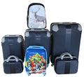 SMTE - 5Piece ABS Family Luggage SetNavy Suitcases+Avengers kids case & Deer Bag