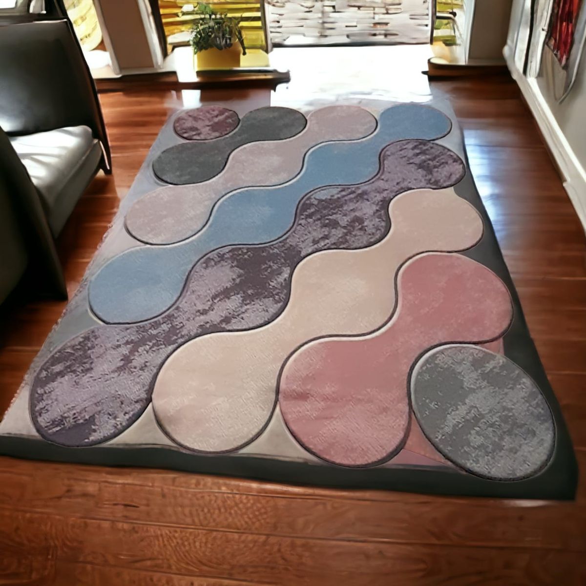 SMTE - 200cm by 150cm modern 3D Geometric Design Area B23