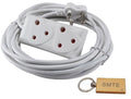 SMTE - 3m Extension Cord With A TwoWay MultiPlug Extension + Key Chain