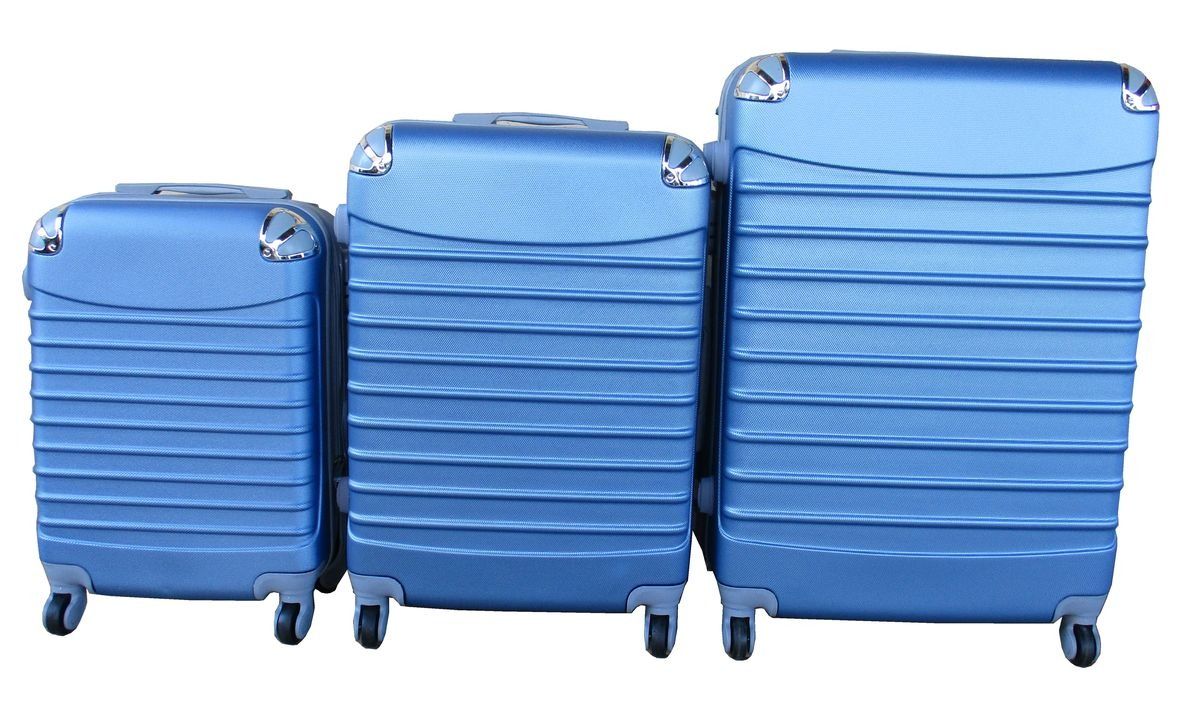 SMTE - 3Piece Light Blue Luggage Set