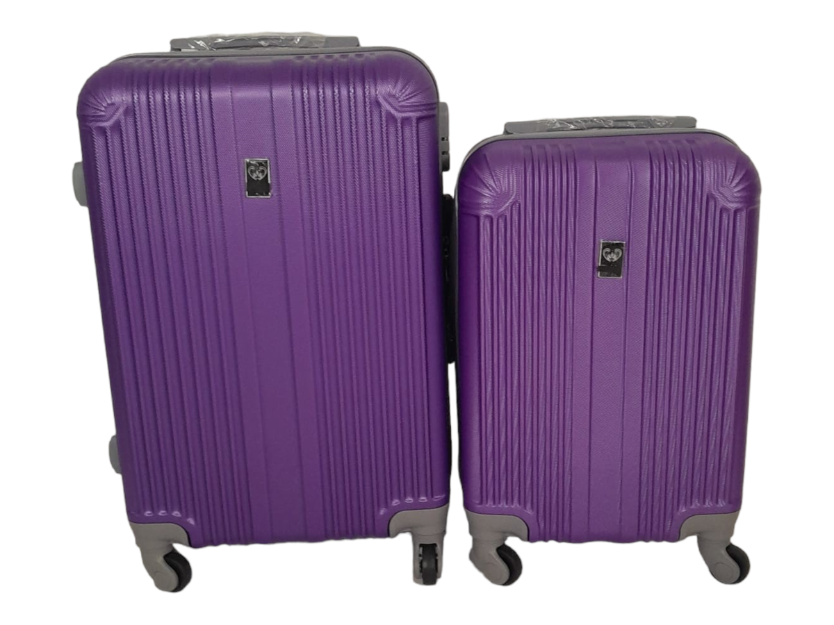 SMTE - Quad Wheel Quality Travel Ware 2 Piece - ALIN - Purple