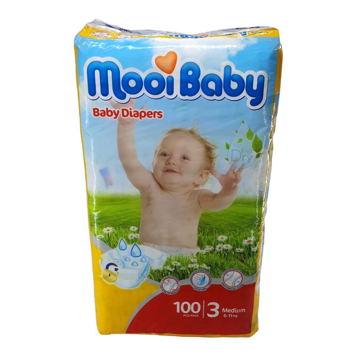 SMTE - Super Soft Quality Baby Nappies & Diapers - Medium (6-11 kg )- YP100