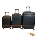 SMTE - 3 Piece Premium Bullet Luggage CollectionLight brown