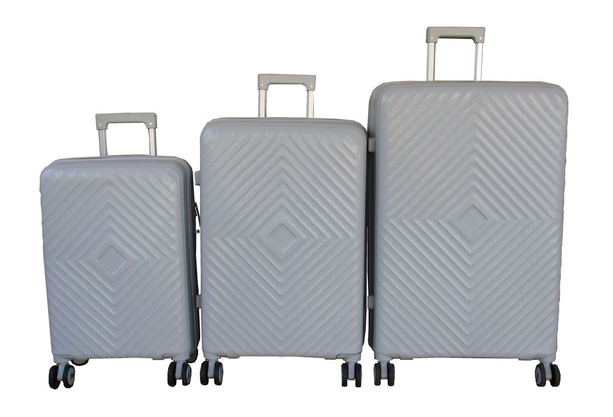 SMTE - Unbreakable 3Piece Hardside Luggage SetSpinner Wheels