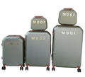SMTE - 5 Pieces Travel Trolley Luggage Set - Durable, Lightweight, Versatile Suitcases - Light-Green