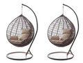 SMTE - Swing / Hanging Chairs /Patio / Garden / Balcony2 Pack Brown Colour