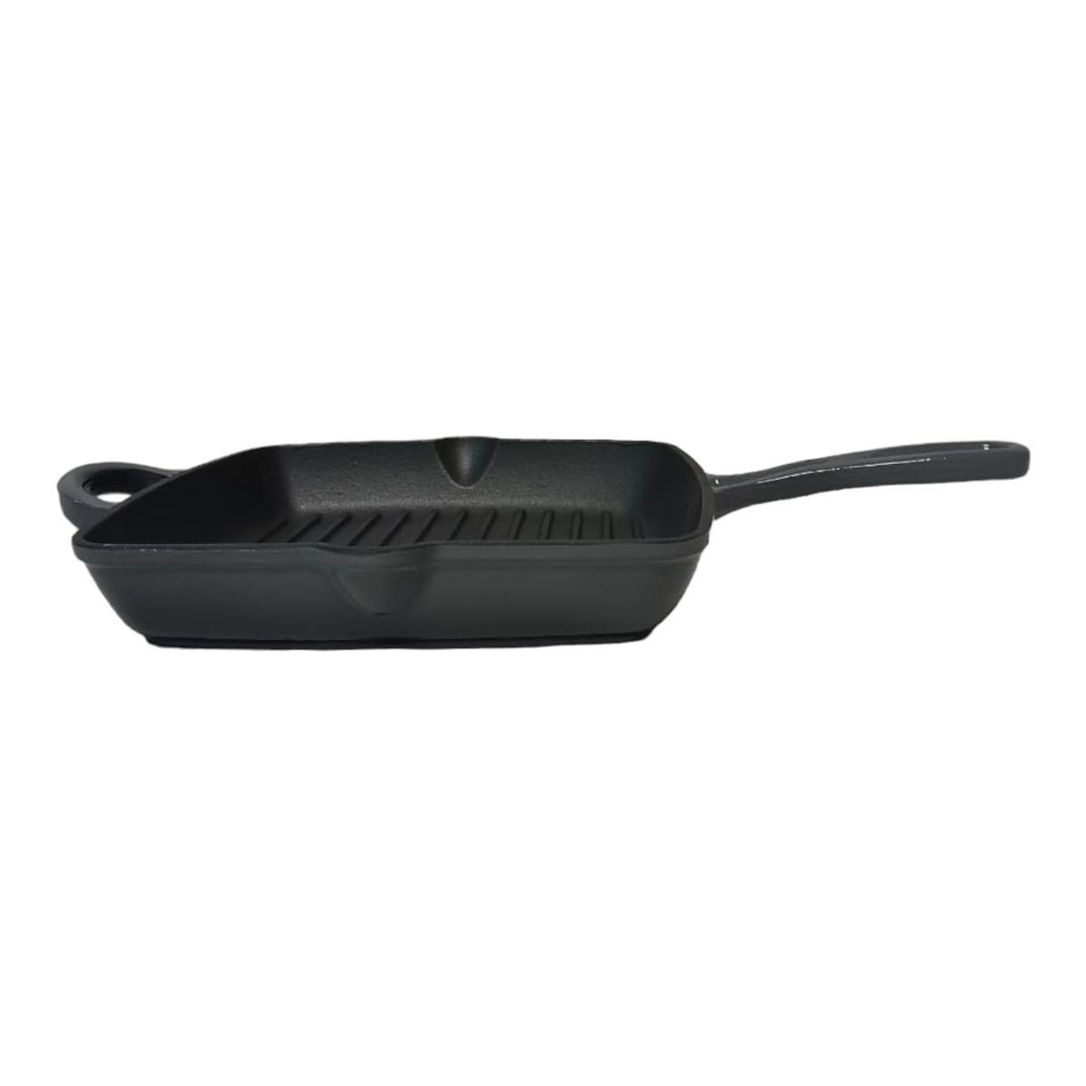 SMTE - Sastro - 1 Pieces Quality 25cm Cast Iron Grill Pan Sage - Grey
