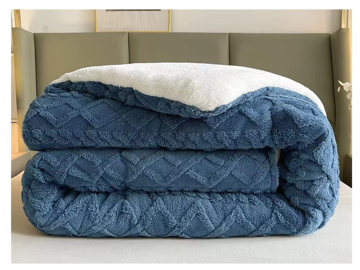 SMTE - MaamCotton Winter ThrowBlue