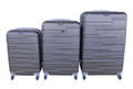 SMTE - ABS Luggage SetSpinner Suitcases with Locks, 360 Wheels3PieceBrown