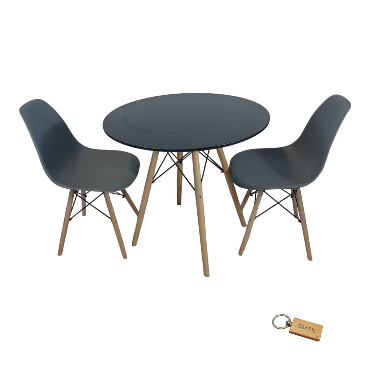 SMTE - Grey Chair with Black table with KeychainSet With 2