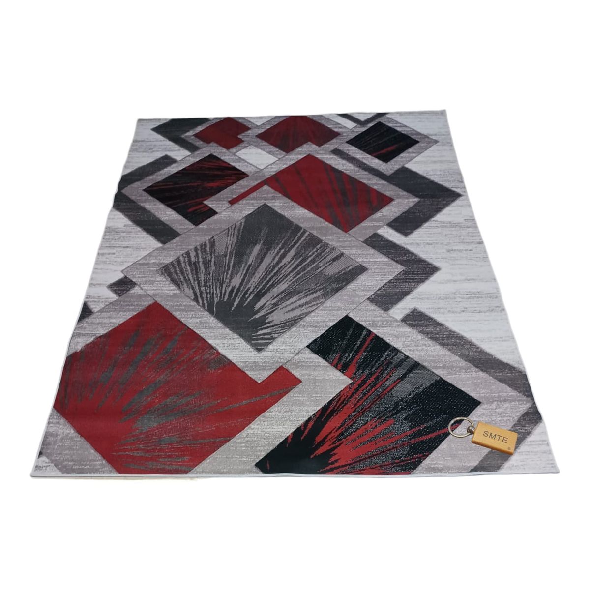 SMTE - 200cm by 150cmModern 3D Geometric Design Area Rug A15 With  Keyring