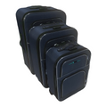 SMTE - Acesa - Quality Trolley 3 Piece Travel Luggage MZ Suitcase Set - Blue