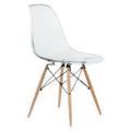 SMTE - Transparent Acrylic Modern Dining Chairs - Transparent