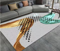 SMTE - Quality Modern 3D Geometric Design Area 25 Rug &  Tieback