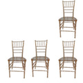 SMTE - Golden Elegance: The Tiffany Clear Chair set of 4