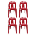 SMTE - Party Plastic Chair Set set of 3Red