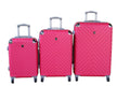SMTE - 3Piece Travel 28Inch Luggage Suitcase Bag SetStylishHot Pink