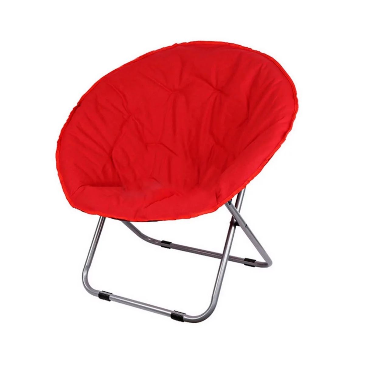 SMTE - Moon Chair Seat Stool Saucer Chairs Soft Folding - Red