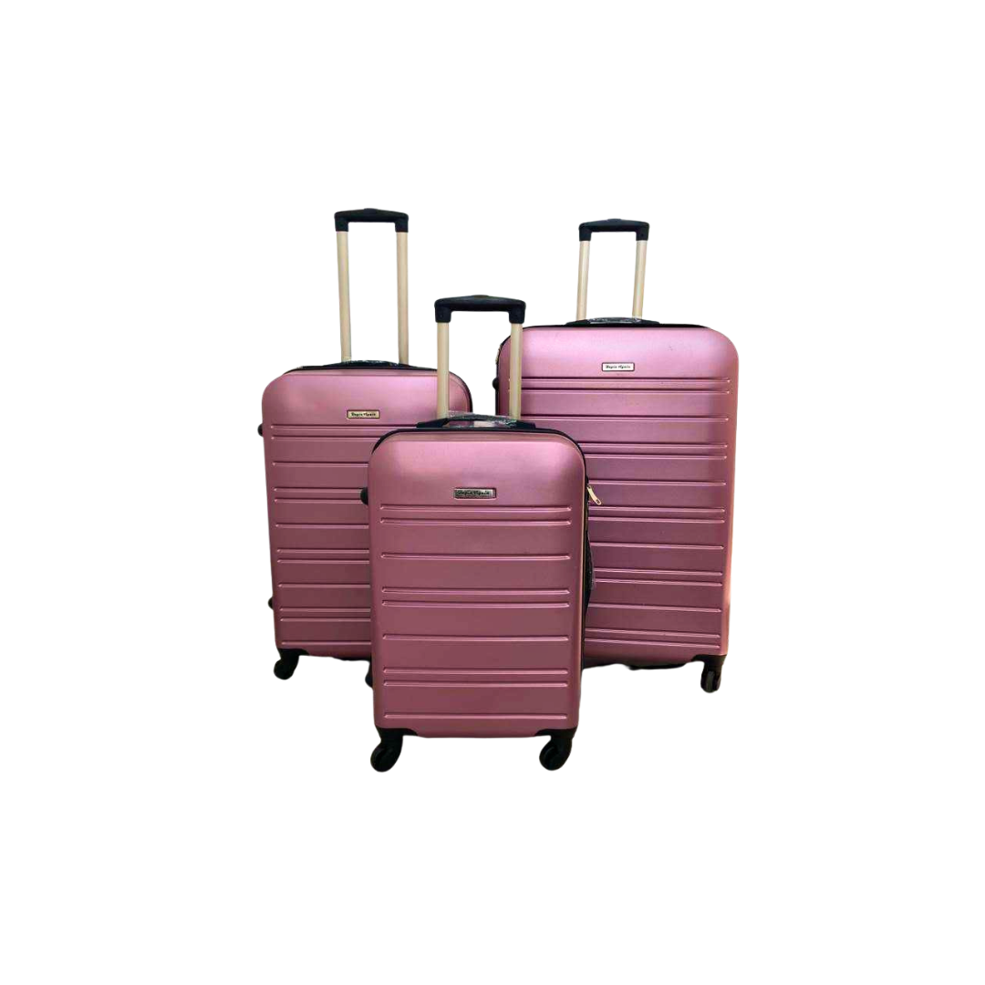 SMTE - 3 piece Luggage Set Travel PartnerStrong and DurablePink