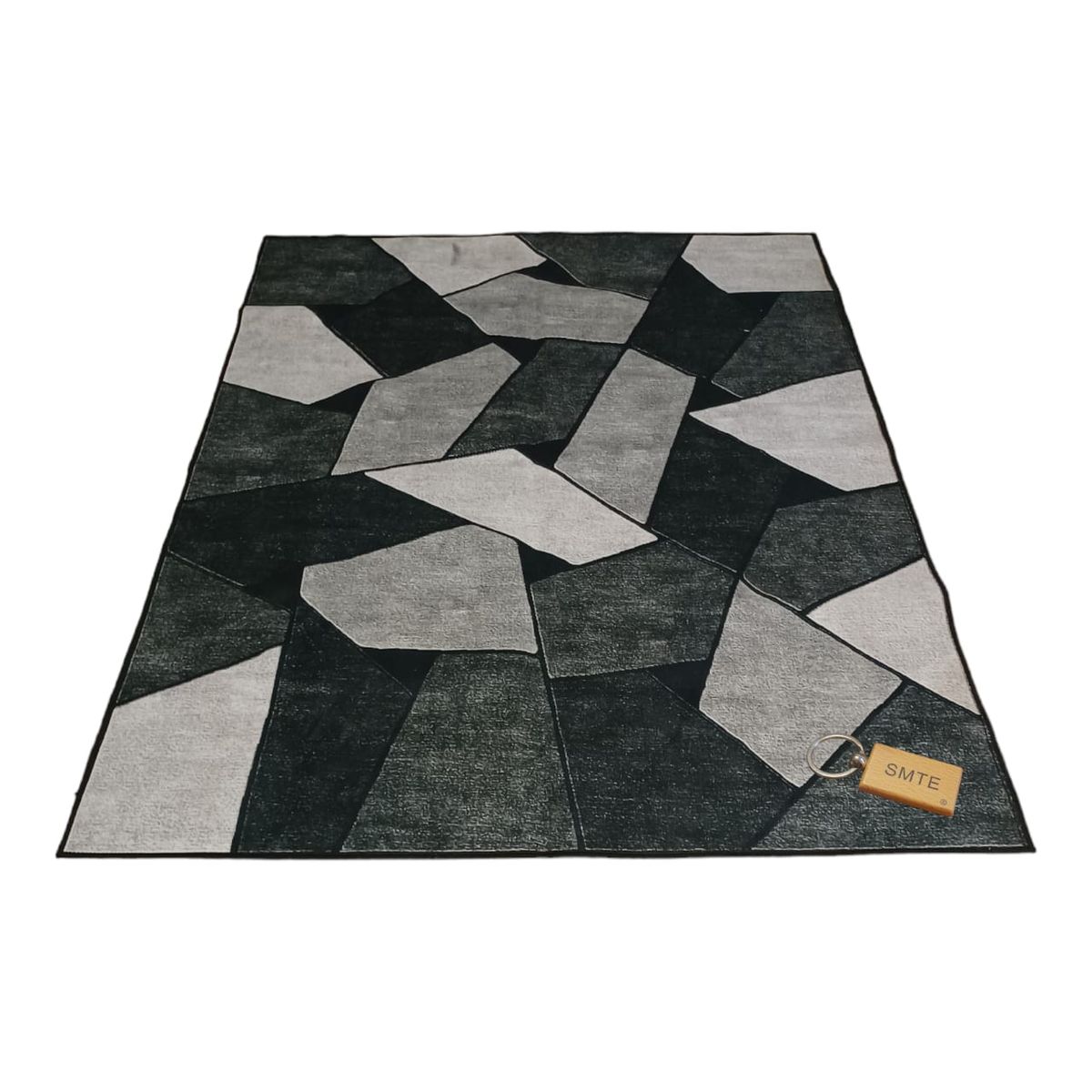 SMTE - 200cm by 150cmModern 3D Geometric Design Area Rug A9 With  keyring