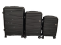 SMTE -  Acesa Hard Shell Elite UBS Suitcase Set 3 Piece - Black