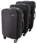 SMTE - Acesa Quality 3 Piece Hard Outer Shell Luggage Set - Black