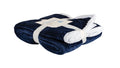 SMTE - Soft Sherpa Blanket King Size - 200 x 200cm - Blue