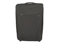 SMTE - Quality Trolley 1 Piece Fabric Travel Luggage Spinner Suitcase Set - Grey - 65 cm