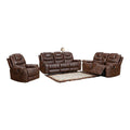 SMTE -  Leather Recliner SetCX0023 PieceBrown