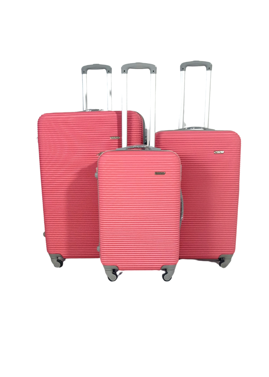 SMTE - Begin Again 3Piece ABS Luggage SetHard ShellPink