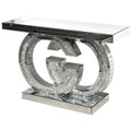 SMTE - Mirrored Console Table - Silver