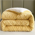 SMTE - Winter Cotton Duvet, Thick Warm Cashmere Blanket Bedding Hollowfibre - Yellow