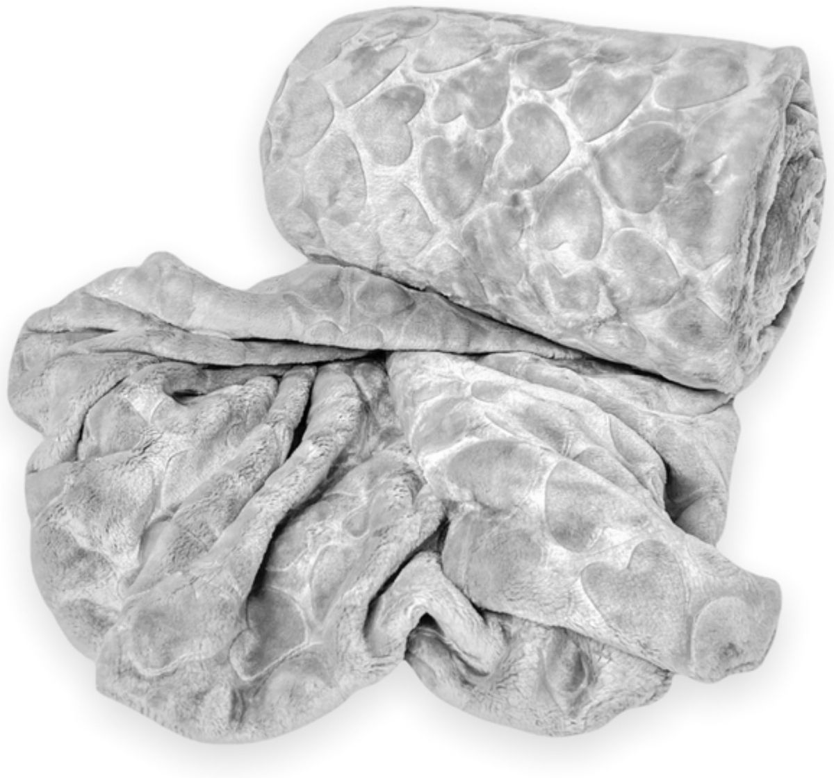 SMTE - Acesa Premium Quality Fleece Blanket 210x180cm For Winter - Silver