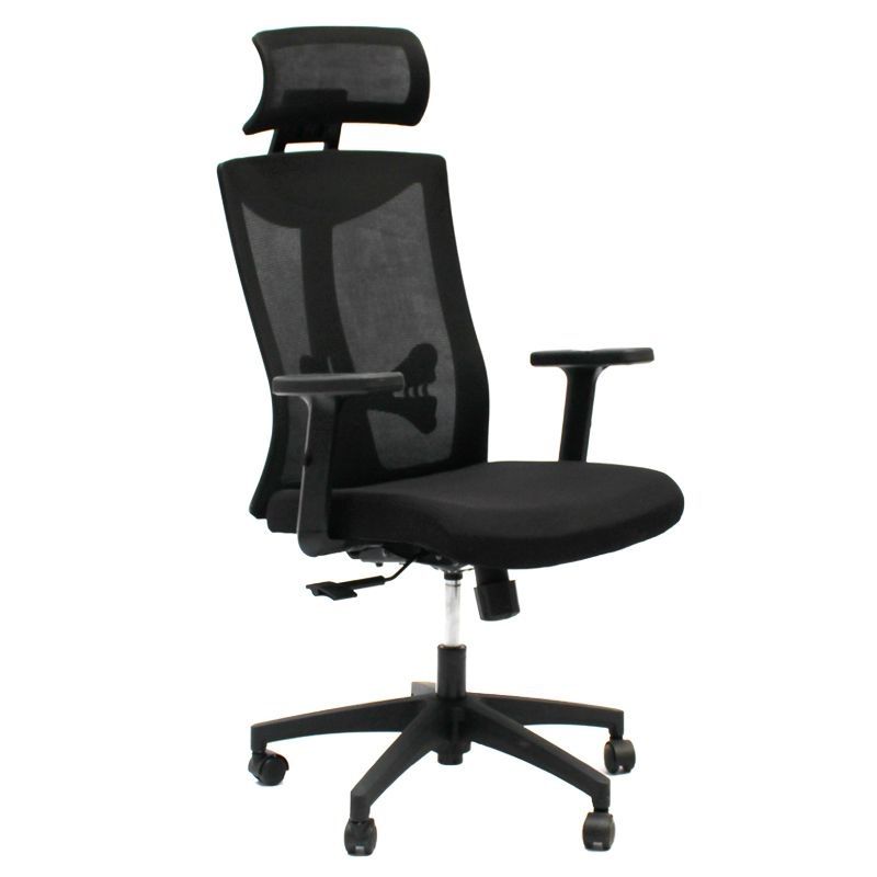 SMTE - Modern Design Ergonomic Adjustable Swivel Office Chair - Black
