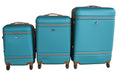 SMTE - 3Piece Dark Green HardShell Luggage Set with Spinner Wheels&BuiltIn Locks