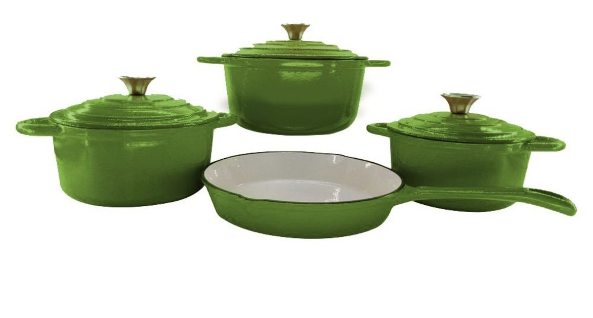 SMTE - Dutch Cast Iron Ceramic 7 Pot - Green