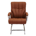 SMTE - Visitor Executive Office Chairs - PU Leather Finish - Brown