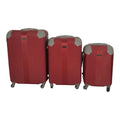 SMTE -  Quad Wheel Quality Travel Ware-3 Piece luggage Set - Protected - Red