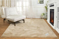 SMTE - Quality Maxsoft Rabbit Skin Fluffy Rug and  Tieback - Yellow - M