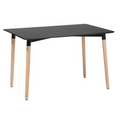 SMTE - Modern Style Wooden Dining Table - Black