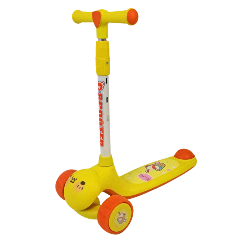 SMTE - Cute Adjustable Height Kick Scooter for Kids/Toddlers - Orange
